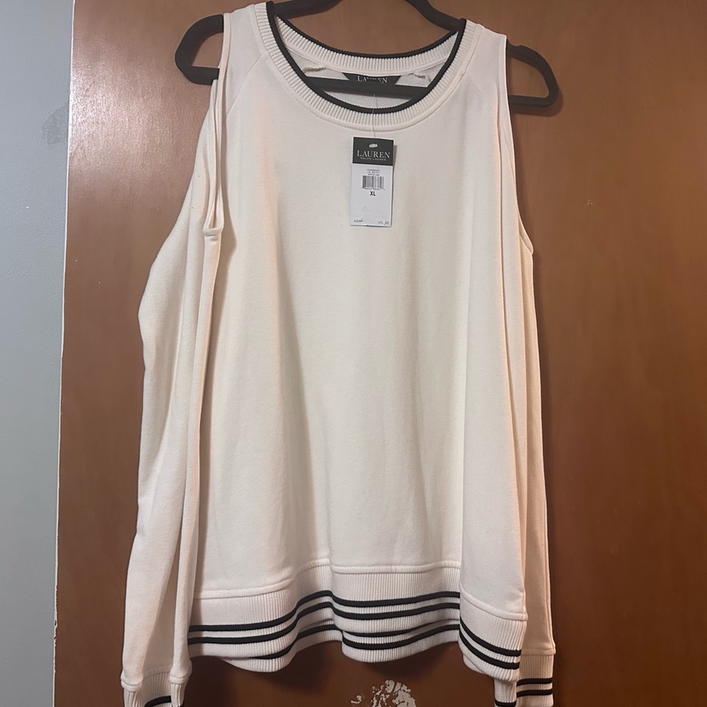 Lauren Ralph Lauren Ivory Sweater with Black Accents
